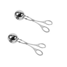 2PCS Stainless Steel Meatball Maker and Scoop, Uniform Size Molds for Kitchen Cooking