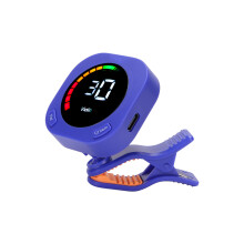 Clip-On Chromatic Guitar Tuner with Color Screen, Blue, 9x4x4.5cm