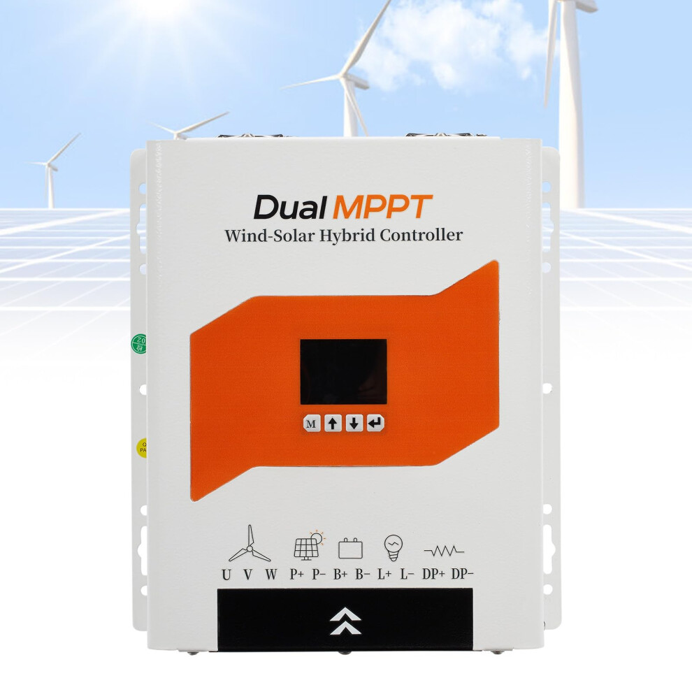 5000W Hybrid Solar Wind Charge Controller Dual Mppt, 12V 24V 48V Regulator With Lcd Display 9070919372605