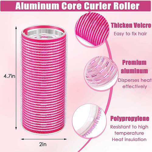 4 τεμάχια αλουμινένιο ρολό για μπούκλες Self-Grip Roller Self Holding Roller Κομμωτήριο γι 1