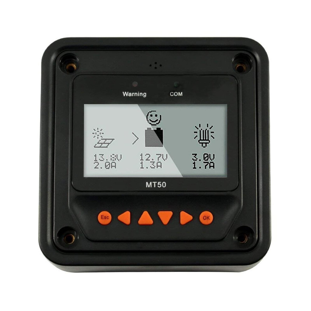 Mt50 Remote Meter For Mppt Solar Charge Controller With Lcd Display And Rj45 Connectivity 9113335294615