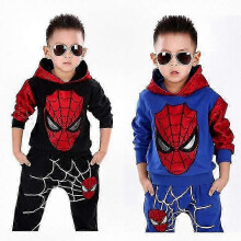 Conjunto de Hoodie e Calças de Corrida de Super-Herói para Crianças, Conjunto Desportivo Perfeito