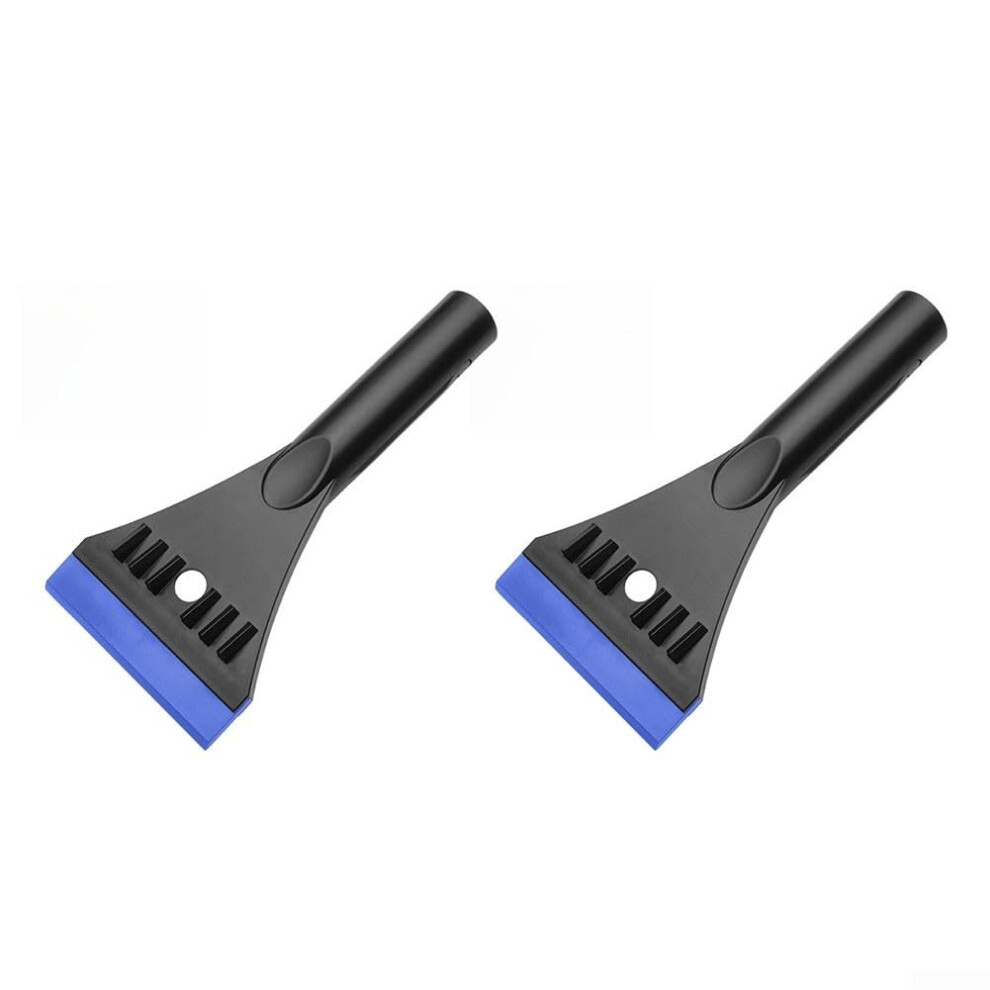 2 Pcs Car Snow Shovel And Ice Scraper, Dualsided Blade, Ergonomic Grip For Winter Driving, Blue 9113335326286
