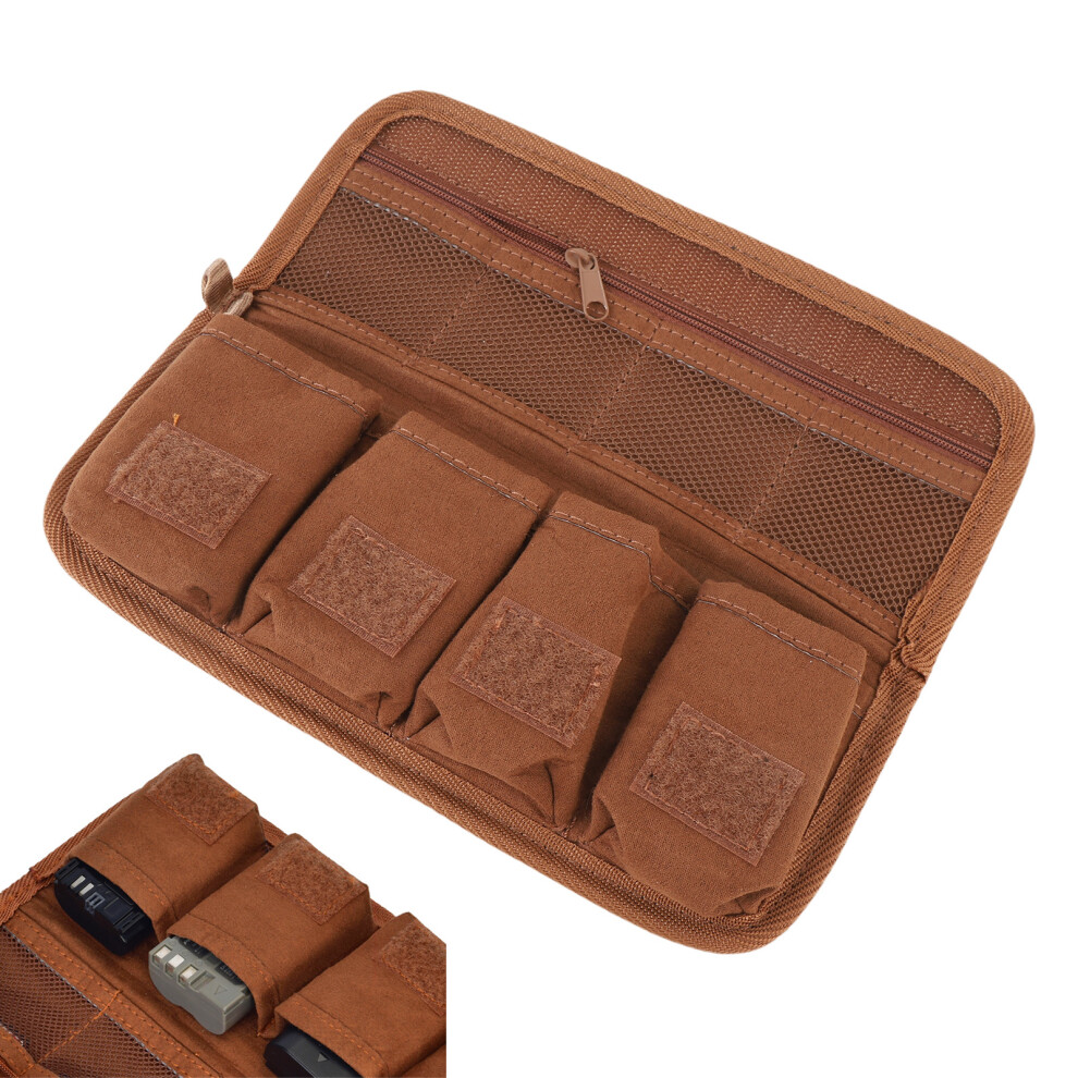 Pu Leather Camera Battery & Card Holder Bag, Holds 4 Batteries & Memory Cards 9481383167268