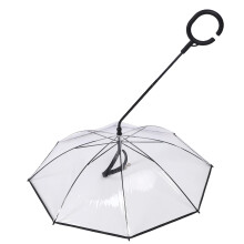 Transparenter Haustier-Regenschirm mit Leine, Ø 27,56 Zoll