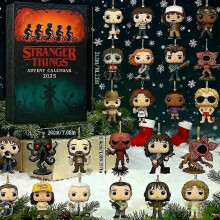Stranger Things 2025 Adventskalender Acryl-Ornamente Weihnachts-Countdown-Box