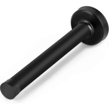 25-26 Türstopper, 15 cm langer Türstopfen, Wandmontage, robuster massiver schwarzer Türstopper aus