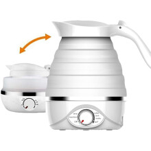 Travel Electric Kettle Foldable Compact Design Fast Heating 800W Dual Voltage for Camping