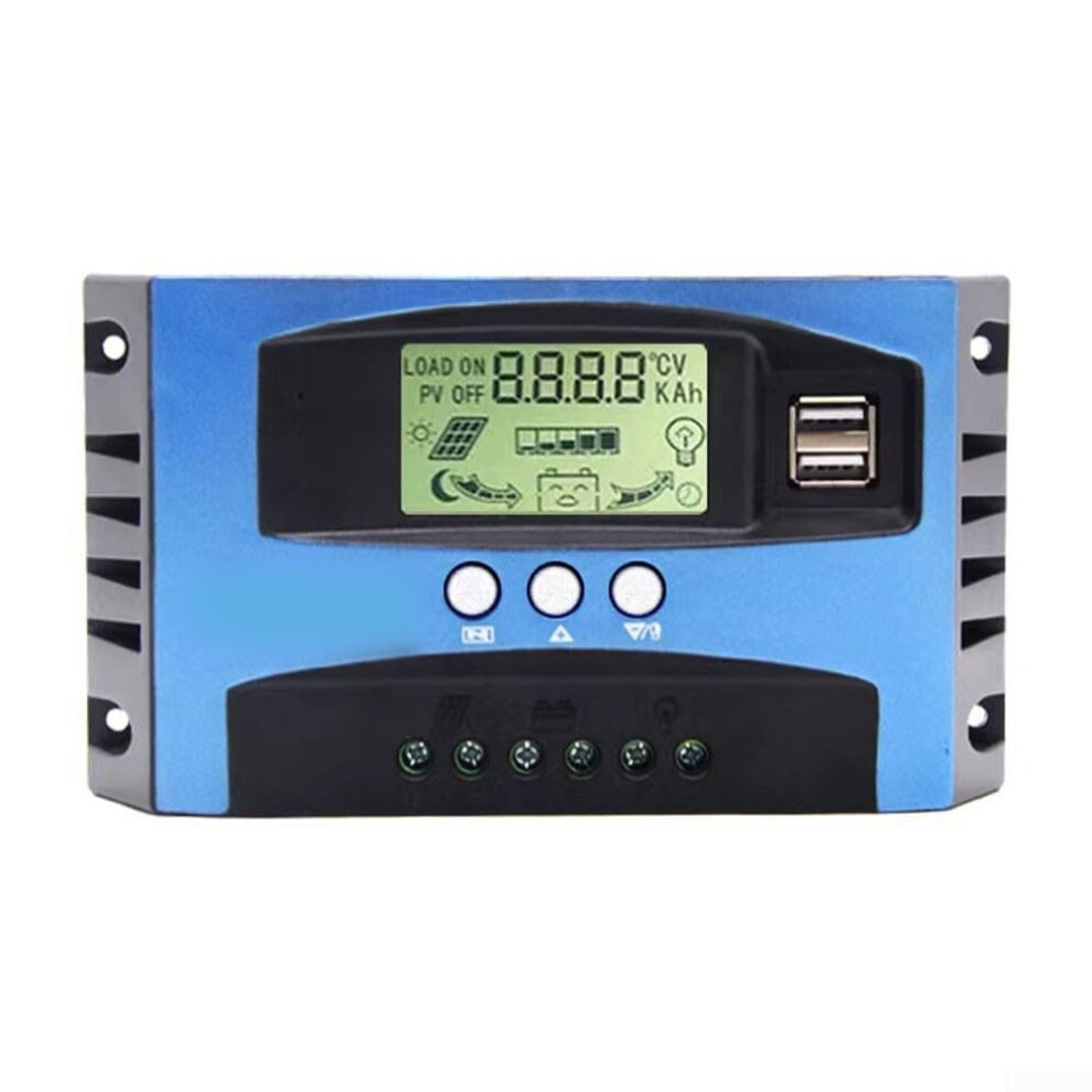 Mppt Solar Charge Controller 12V 24V 30A100a With Lcd, Usb Output, Adjustable Current, Multibattery 9070919373374