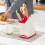 Universal Kitchen Knife Block Holder with Slotless Design, SpaceSaving Durable Red Stand 5