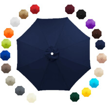 Waterproof Replacement Parasol Canopy UV30+ Patio Umbrella Cover for 2.5m 6 Ribs Navy