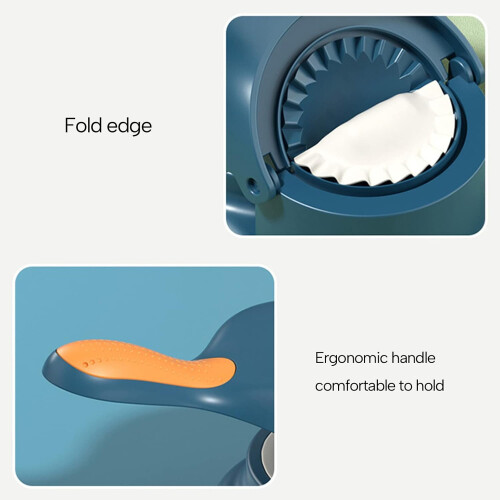 Dumpling Maker 2 in 1 Dumpling and Ravioli Press with Ergonomic Grip Easy Dough Pressing Blue 1