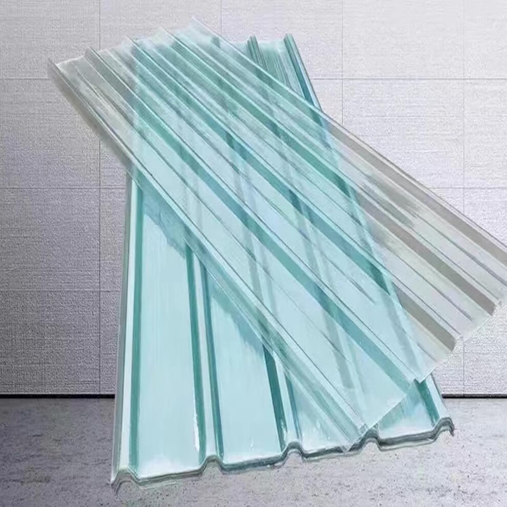 Uv Resistant Fiberglass Roof Panels, Corrugated Roofing Sheets For Greenhouses, 12Pcs 35X43in 9070919374111