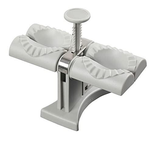 Automatic Dumpling Maker Tool with ABS Press Mold for Easy Kneading, Compact Household Design, White