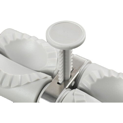 Automatic Dumpling Maker Tool with ABS Press Mold for Easy Kneading, Compact Household Design, White 2