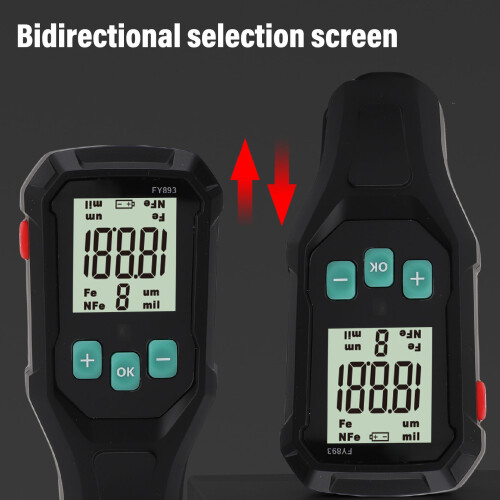 Digital Paint Thickness Meter Car Coating Depth Tester 0-1350μm 2