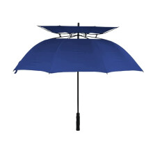 62 Inch Windproof Golf Umbrella Double Canopy Oversized Vented Design Lightweight Fiberglass Frame