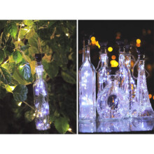 Multi-color LED Bottle Inserts, DIY Jar Decorations, Solar Powered Cork Lights, 20 LED Beads, Waterproof Fairy String Lights, Ideal For Outdoor And