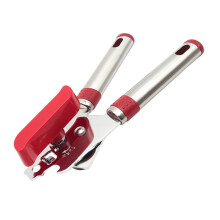 Manual Can Opener Stainless Steel Cutter Ergonomic Large Knob Comfort Grip for Kitchen Camping