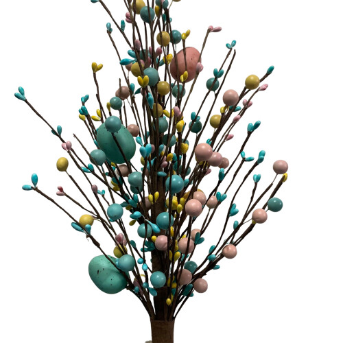 Festive Finesse, Pre-Lit Easter Egg Tree Perfect For Easter Indoor Outdoor Decorations, Featuring Adjustable Branches Tabletop Decor 1