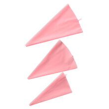 3pcs Reusable Silicone Piping Bags Pink Cake Decorating Supplies for Cupcakes Cookies and Desserts