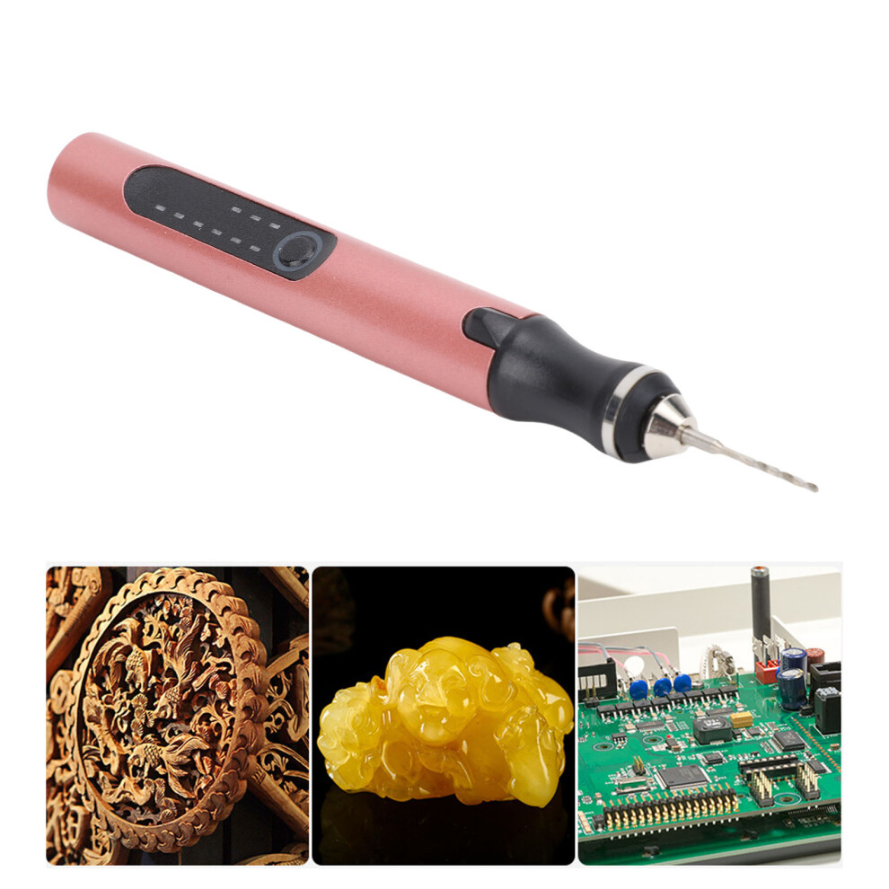 Cordless Rotary Engraving Pen 280Mah Aluminum Alloy Rose Gold Multi-Tool 9481383168739