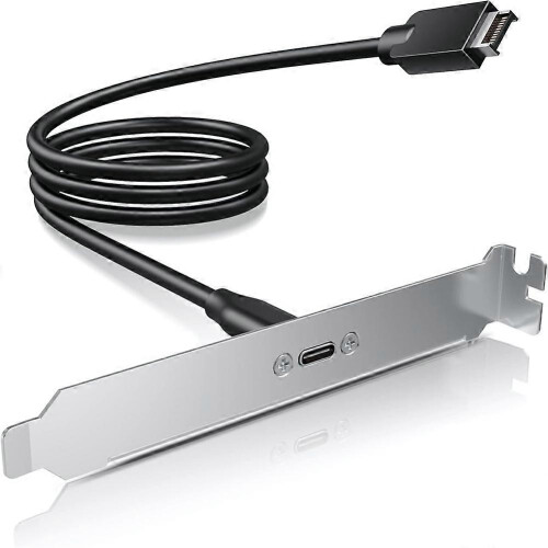 20Gbps USB 3.2 Gen 2x2 USB-C Frontpanel-Adapter mit Mainboard-Header-Verlängerungskabel, USB-C-Weibchen auf 20-Pin-USB