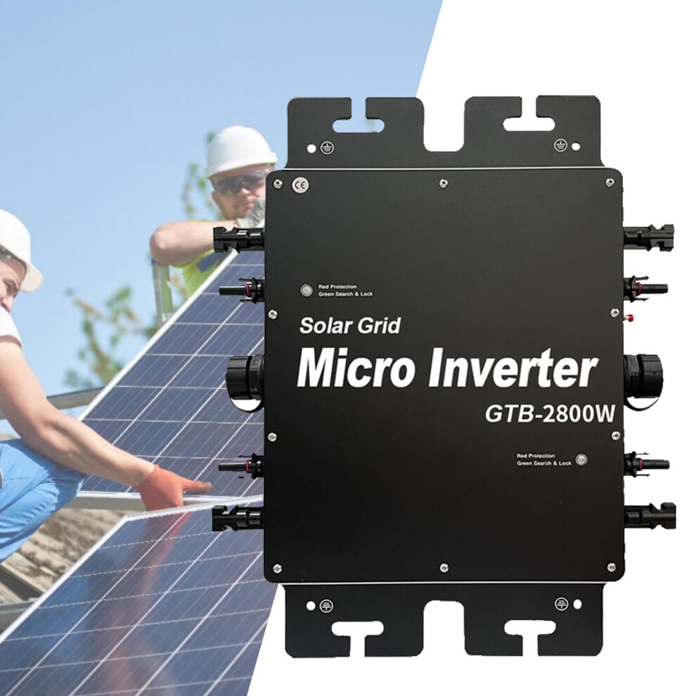 Mppt Solar Power Inverter 2800W Grid Tie For Home Use, Power Finish 24V60v To 120/230V Black 9070919375354