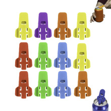 12 Pack Soda Can Opener with Dustproof Resealing Lid, Ergonomic Grip, Colorful Beverage Closures