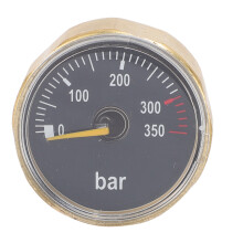 350 bar Luftdruckmessgerät M10x1 Messing leuchtend