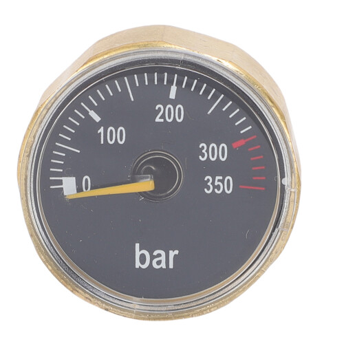 350 bar Luftdruckmessgerät M10x1 Messing leuchtend