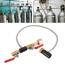 CO2 Refill Adapter with 24 Inch Hose for CGA320 Cylinder Easy CO2 Refilling Home Soda Kit