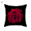 Square Rose Pattern Throw Pillow Case Polyester Peach Skin Valentine's Day Pillowcase Home Decor-2 1
