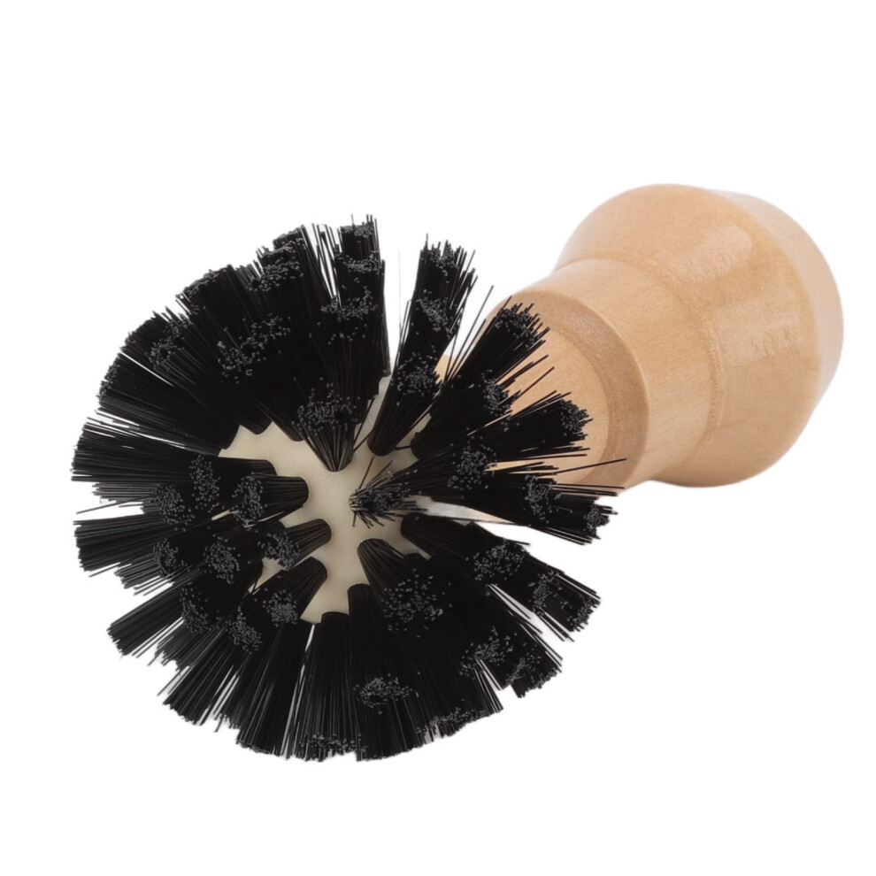 58mm Portafilter Cleaning Brush with Wooden Handle for Espresso, Efficient Coffee Ground Removal