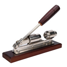 Heavy Duty Nutcracker with Ergonomic Wood Handle and Stainless Steel Bowl for Easy Walnut Cracking