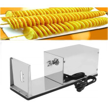 Electric Tornado Potato Cutter with Rapid Spiral Cutting and Adjustable Thickness Stainless Steel