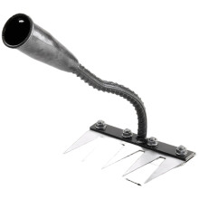 Garden Rake Head Heavy Duty Steel FiveTooth Metal Rake for Soil Loosening and Ground Maintenance