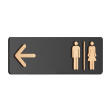 2026 Placa de Casa de Banho em acrílico Unissex Casa de banho por aqui com seta de 9 x 3 polegadas