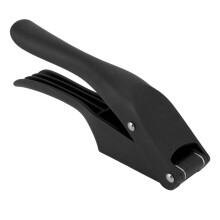2 in 1 Garlic Press and Slicer, Compact Garlic Crusher, PP Material, Easy to Use, Black