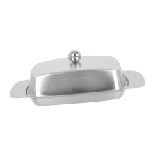 Stainless Steel Butter Dish with Lid Keeps Food Fresh Restaurant Grade for Cheese and Desserts