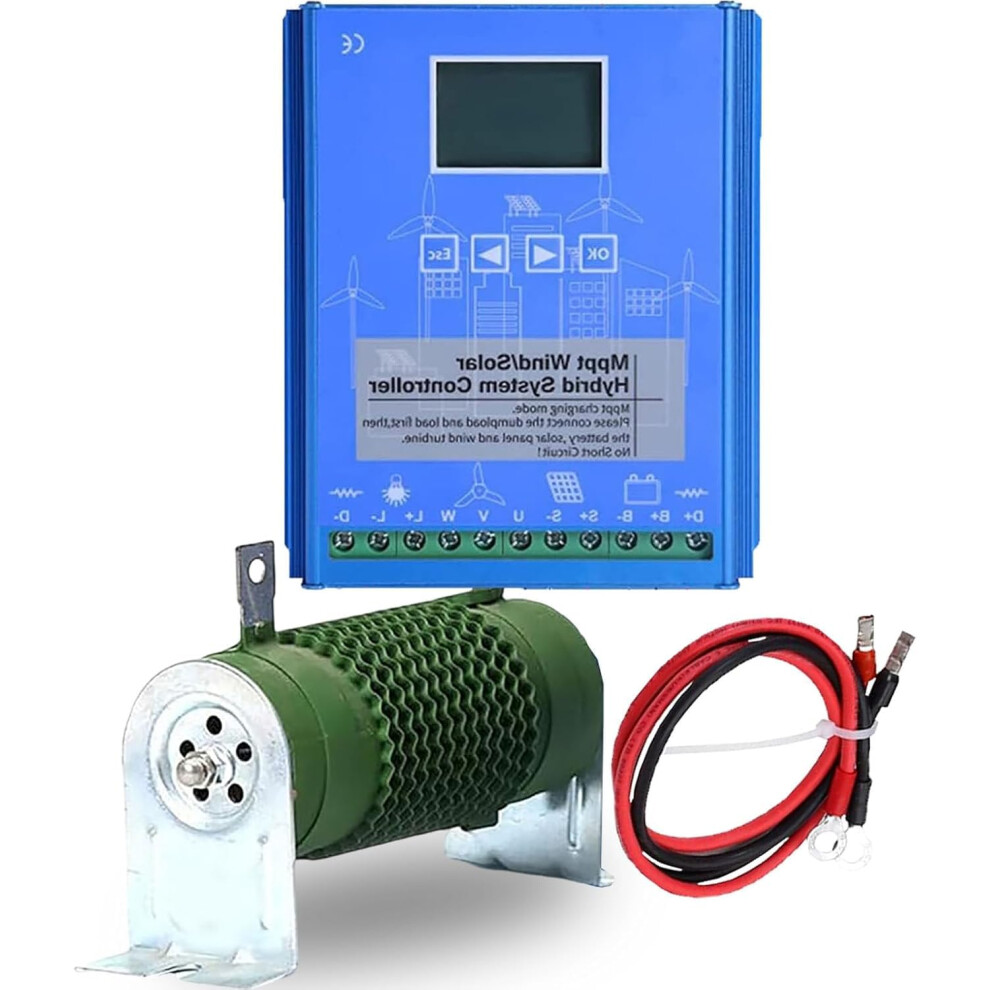 8000W Wind Solar Hybrid Charge Controller Mppt Boost 12V Lcd Offgrid Battery Charging System 9113335298446