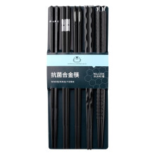 5 Pairs Reusable Chopsticks Set Non Slip Dishwasher Safe Eco Friendly for Home and Restaurant