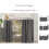 Bed Privacy Curtain for Dorm Bunk Bed, Blackout Dustproof Canopy, Grey Loft Bed Drapes 2
