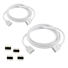 1m RGB LED Strip Extension Cable 4 Pin Connector Cord for SMD 5050 3528 Lights 2PCS