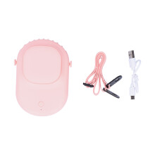 Adjustable Speed Personal Fan, Rechargeable and Wearable for On-the-Go Cooling, Features Silent Bladeless Operation, 3 Wind Levels for Customized