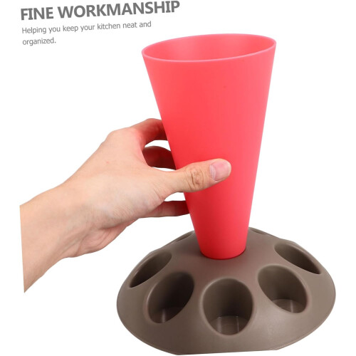 Piping Bag Holder with Nozzle Organizer Hands Cake Decorating Stand Compact Easy Clean Design 1