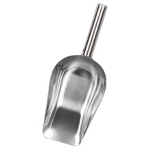 Ice Scoop Stainless Steel MultiPurpose Scoop for Ice Cubes Candy and Grains with Thick Rim