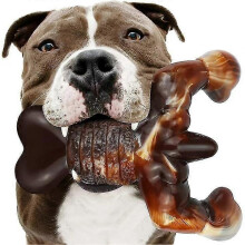 Hundespielzeug für aggressive Kauer, Hundekauspielzeug, unzerstörbare Hundespielzeuge für große Rassen, Bacon Flavo