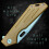 EDC Folding Knife with Stonewashed D2 Blade, Copper Finish and Textured G10 Handle 5