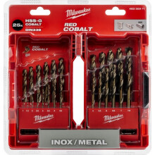 Metaalboren - MILWAUKEE - 4932352471 HSS‑G RED COBALT - Cobalt QUAD EDGE 135 - 1–13 mm - Cilindrisch